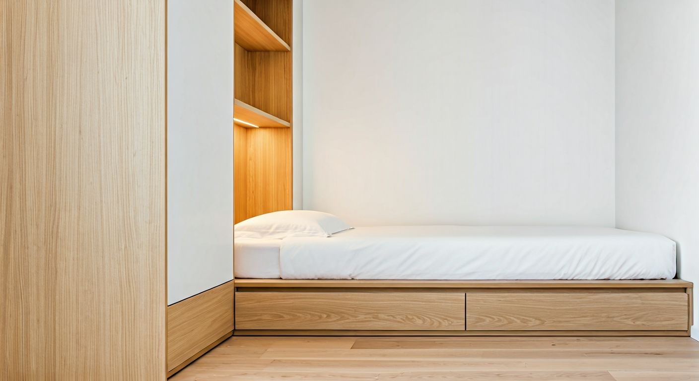 Спальня с встроенной мебелью на заказ