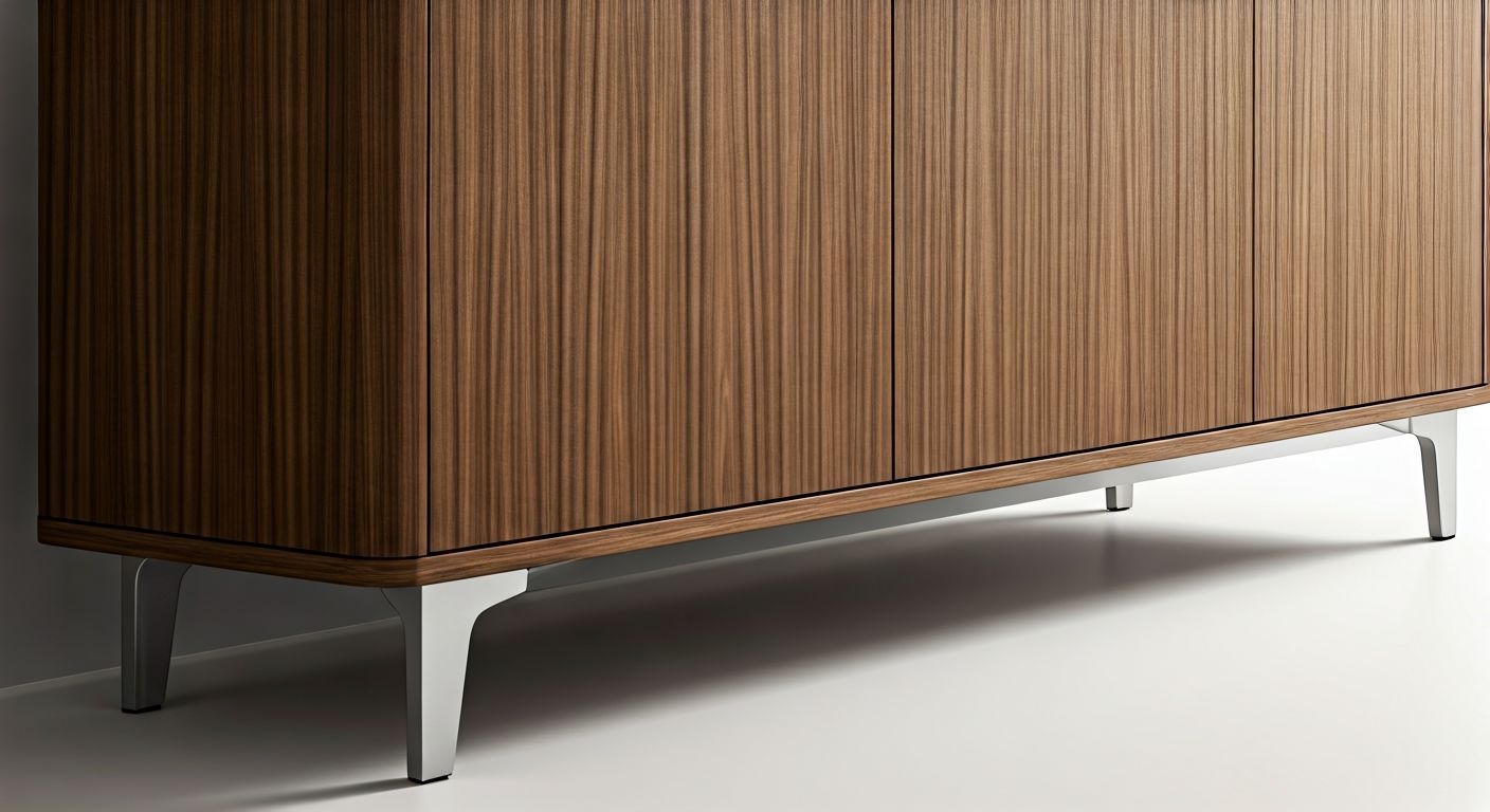 Тумба шпон+МДФ с металлическими акцентами