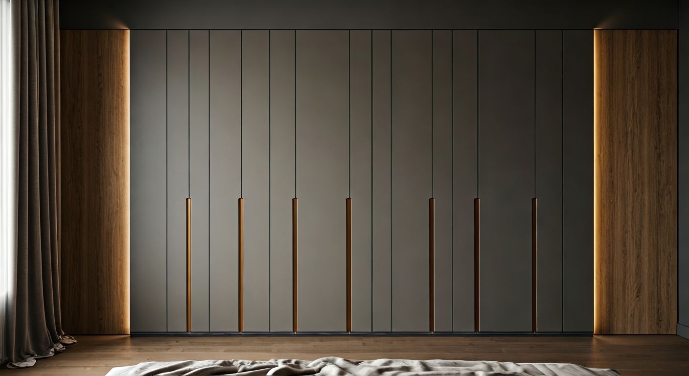 Роскошный встроенный шкаф в спальне