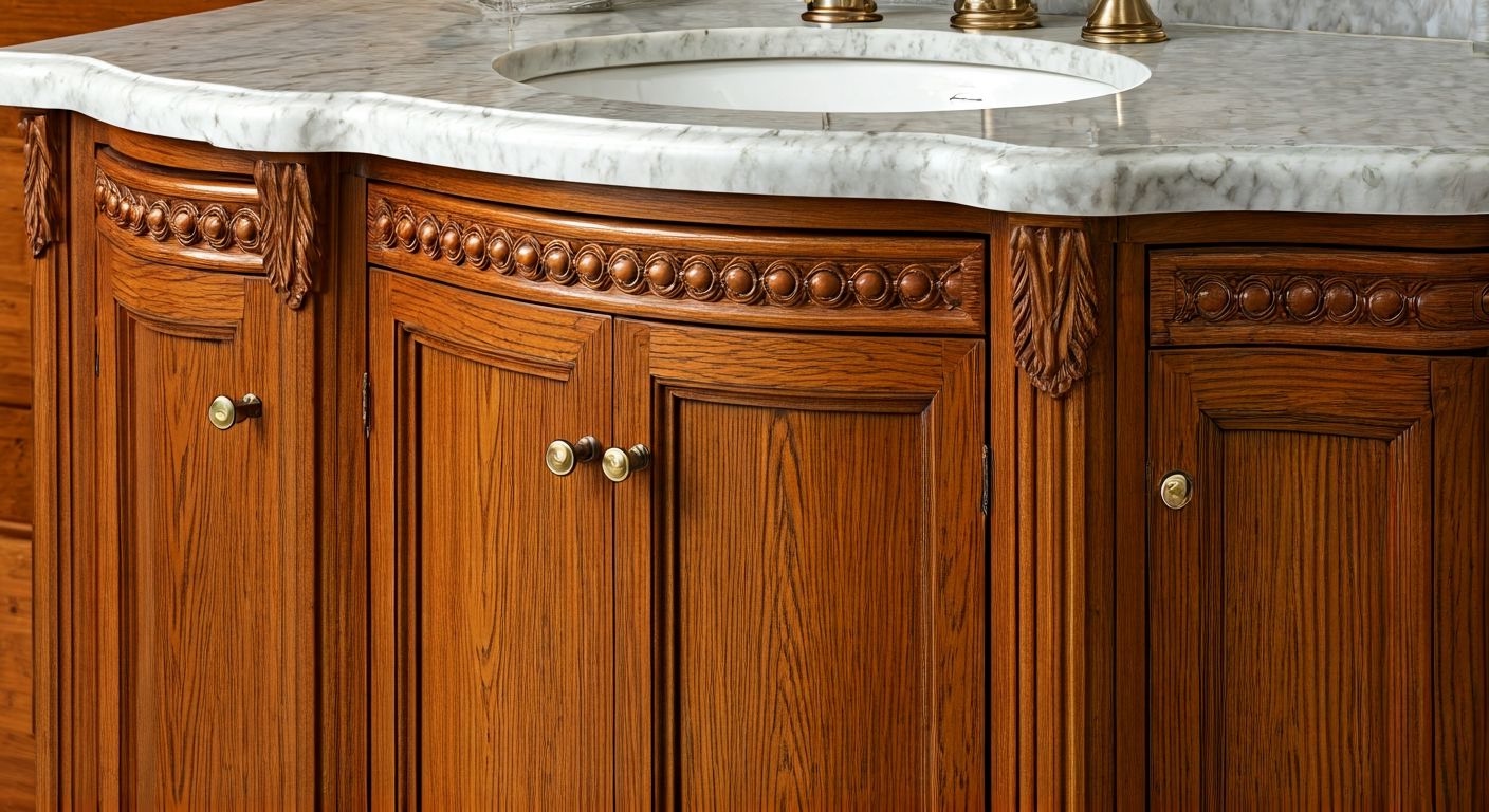 Неоклассическая тумба с позолоченными ручками