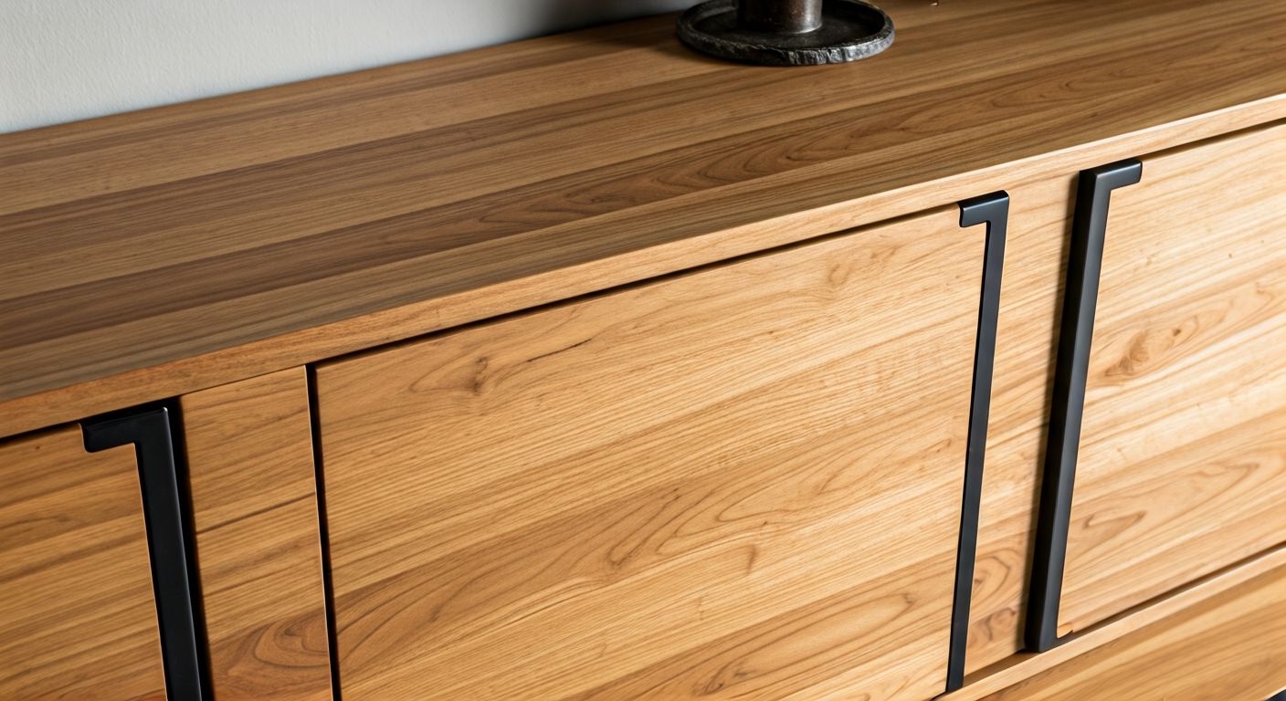 индустриальная гостиная с мебелью из ясеня