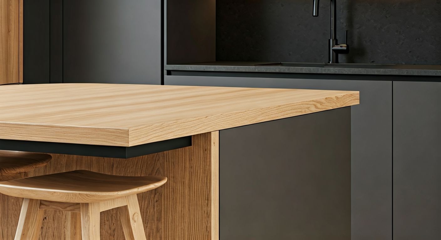 Кухонный остров со встроенным барным столом