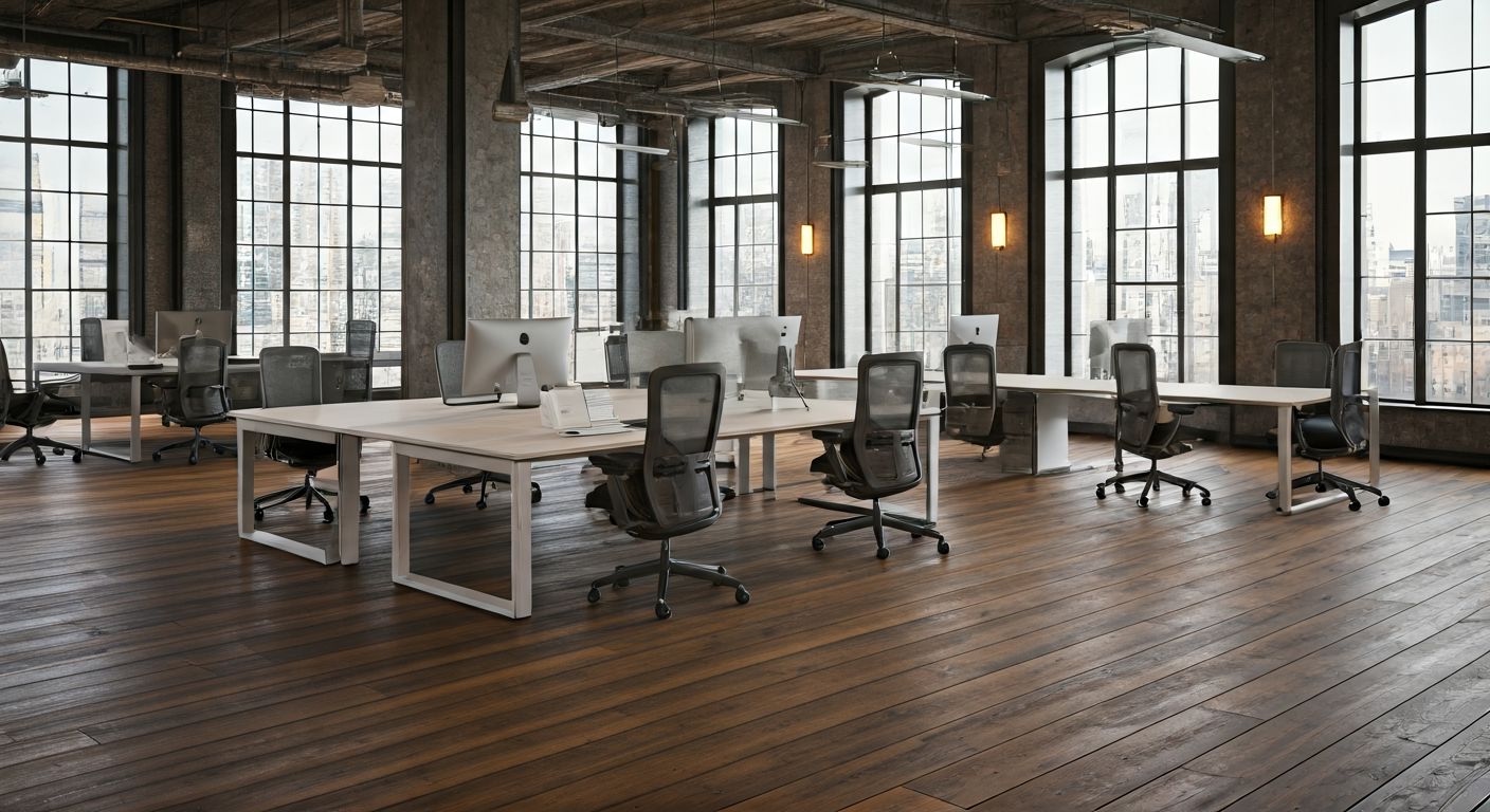 роскошный офис с эргономичной мебелью