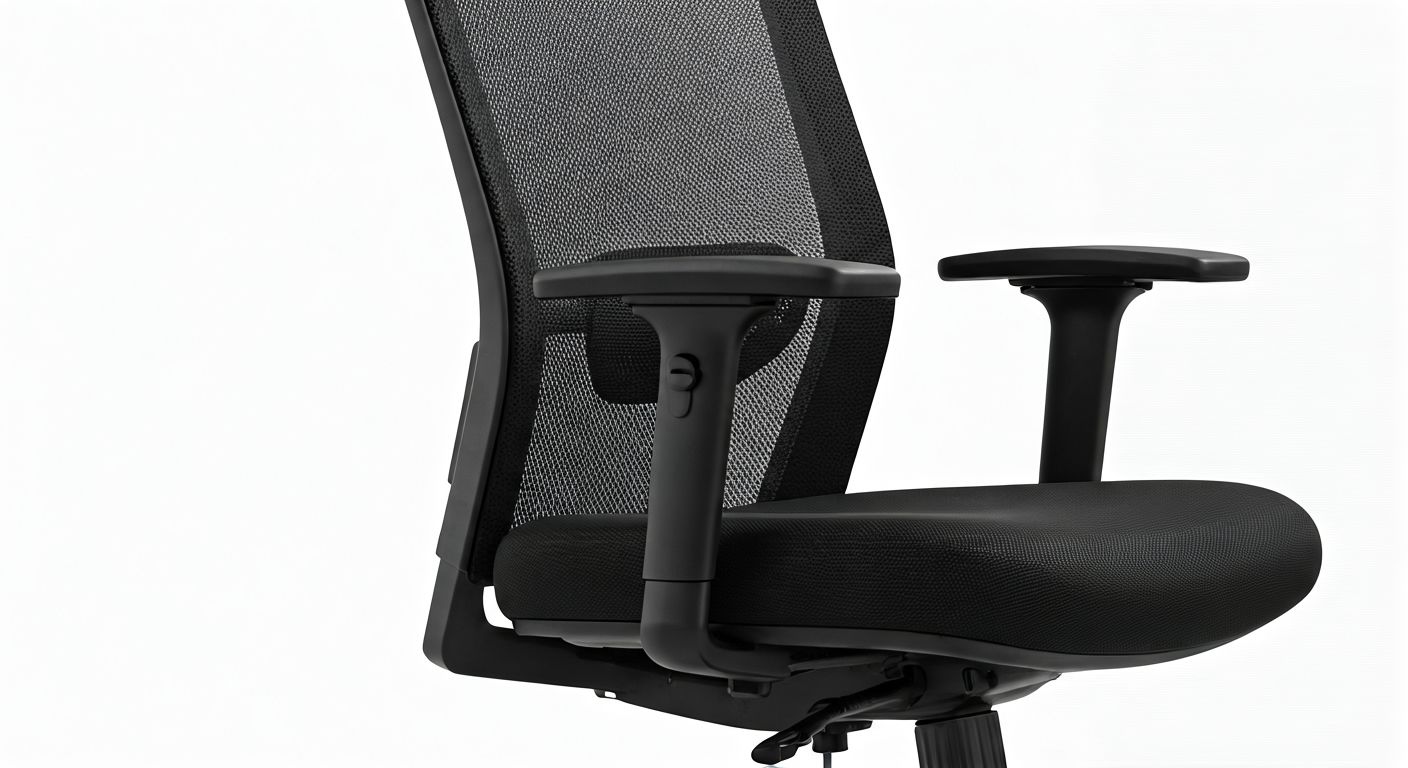 крупный план эргономичного офисного кресла