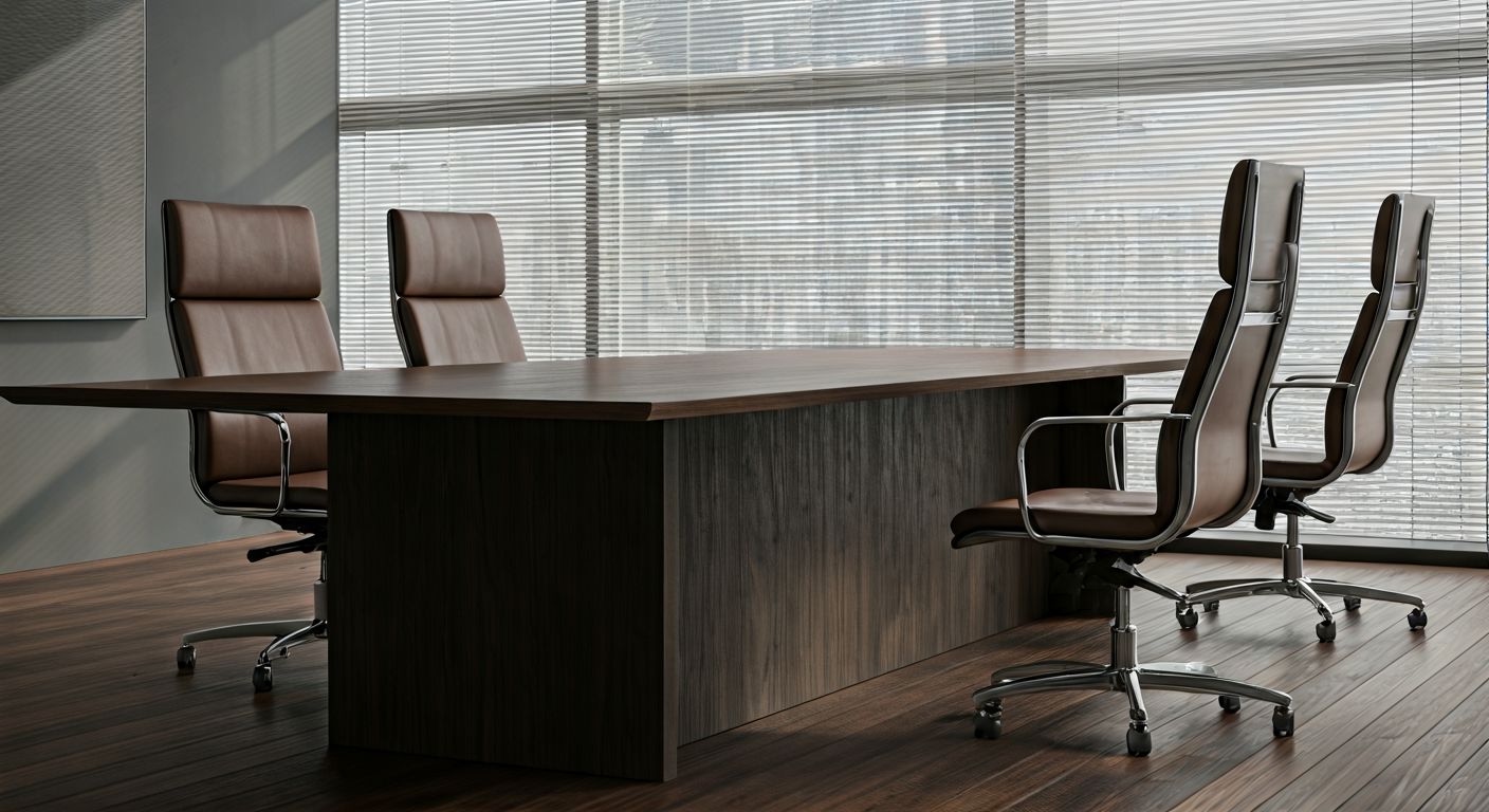 Зона переговоров с кожаными креслами