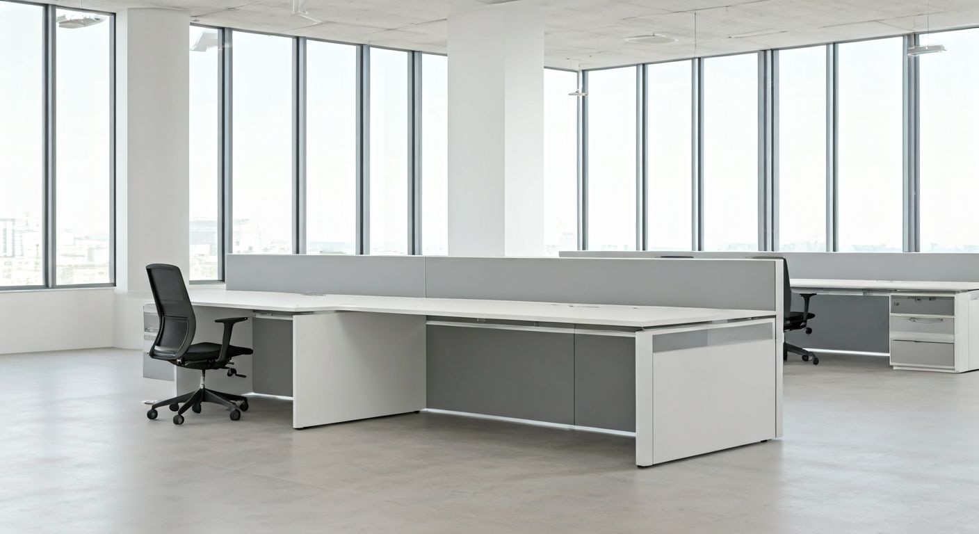 открытое офисное пространство с мебелью из МДФ