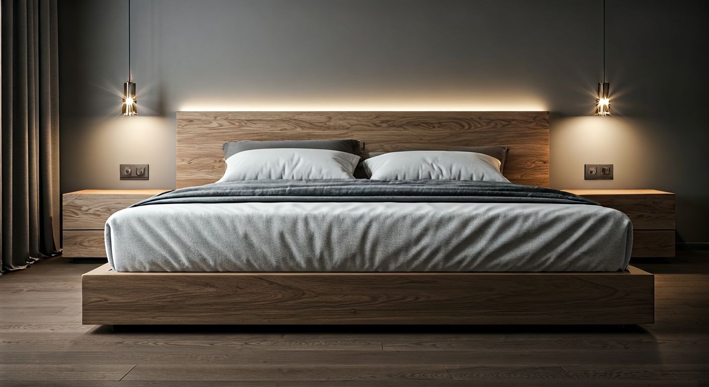 Спальня на заказ с деревянной мебелью в Москве