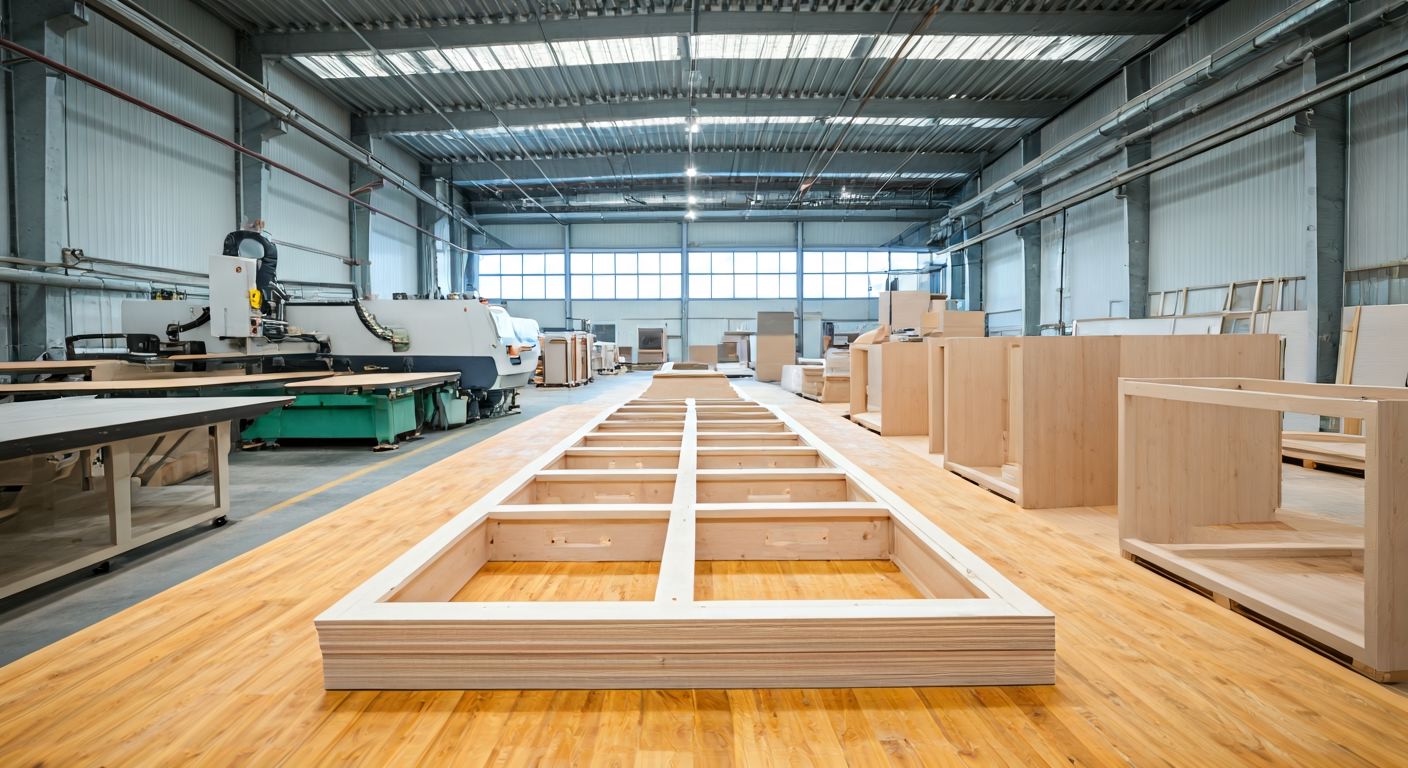 Производственная линия мебельной фабрики