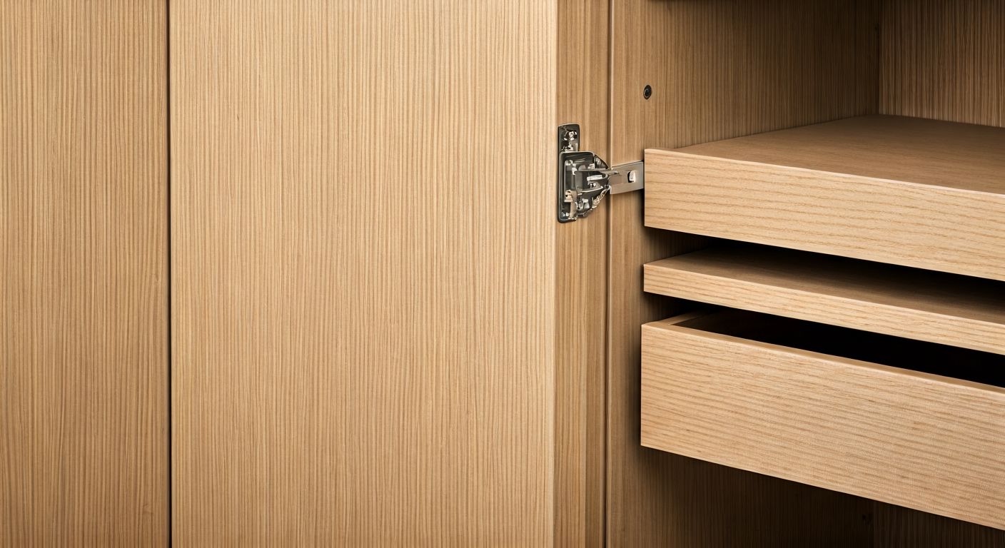 Детальный шкаф с фурнитурой из МДФ