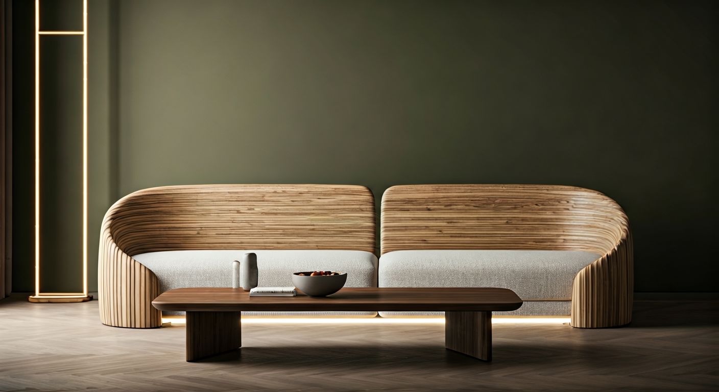 роскошная гостиная с модульным диваном