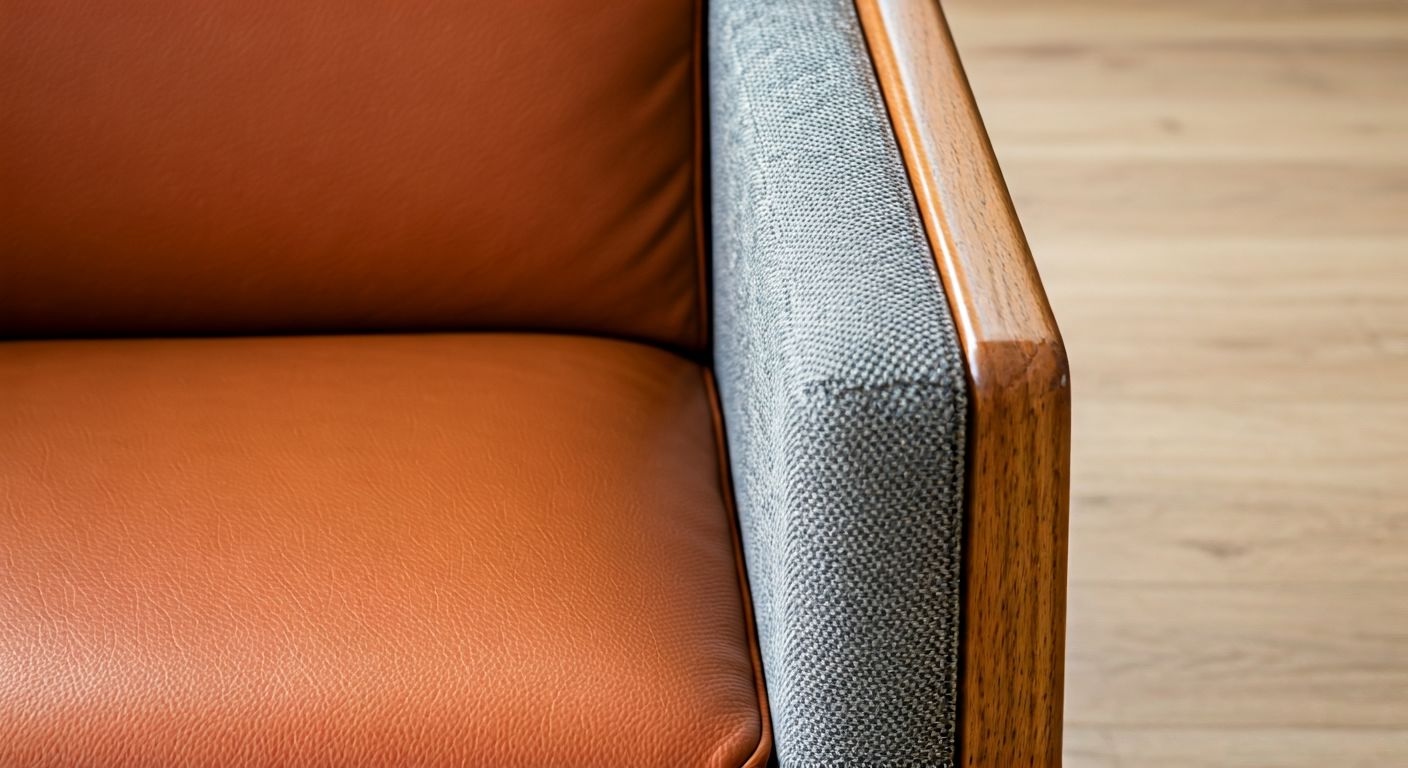 детальный вид кресел терракотового и серого цвета