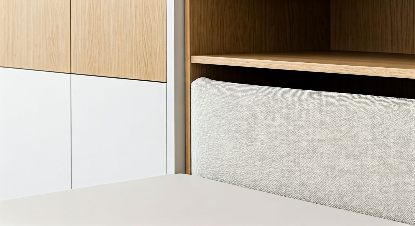 Детальный кадр минималистичной мебели