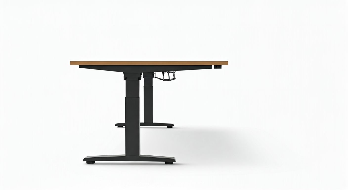 Боковой вид стола в положении стоя