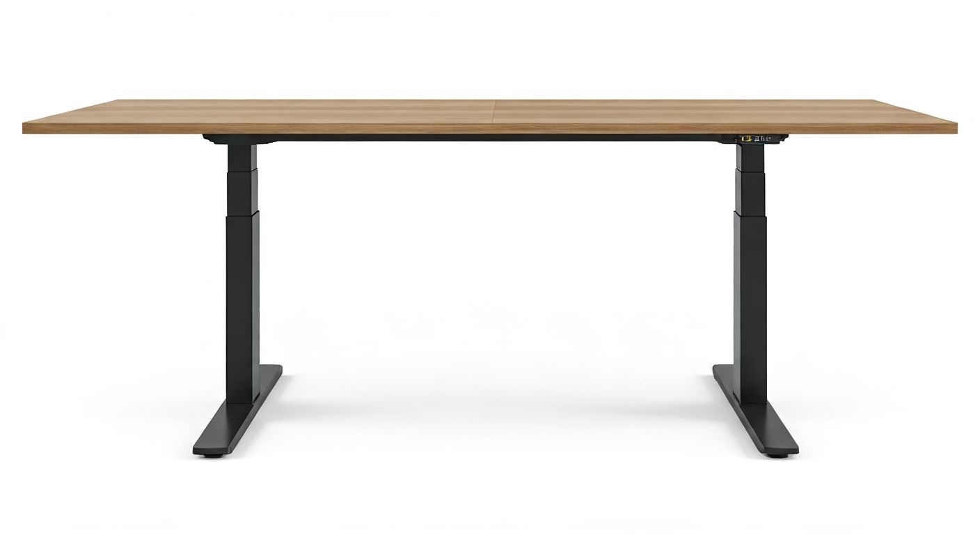 Стол с газлифтом и деревянной столешницей