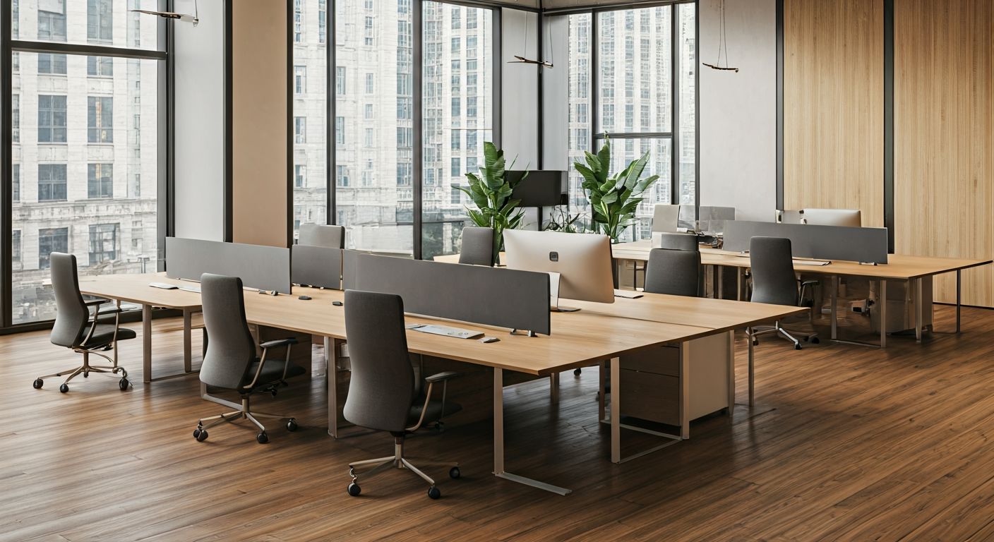 Роскошный open space с модульными столами