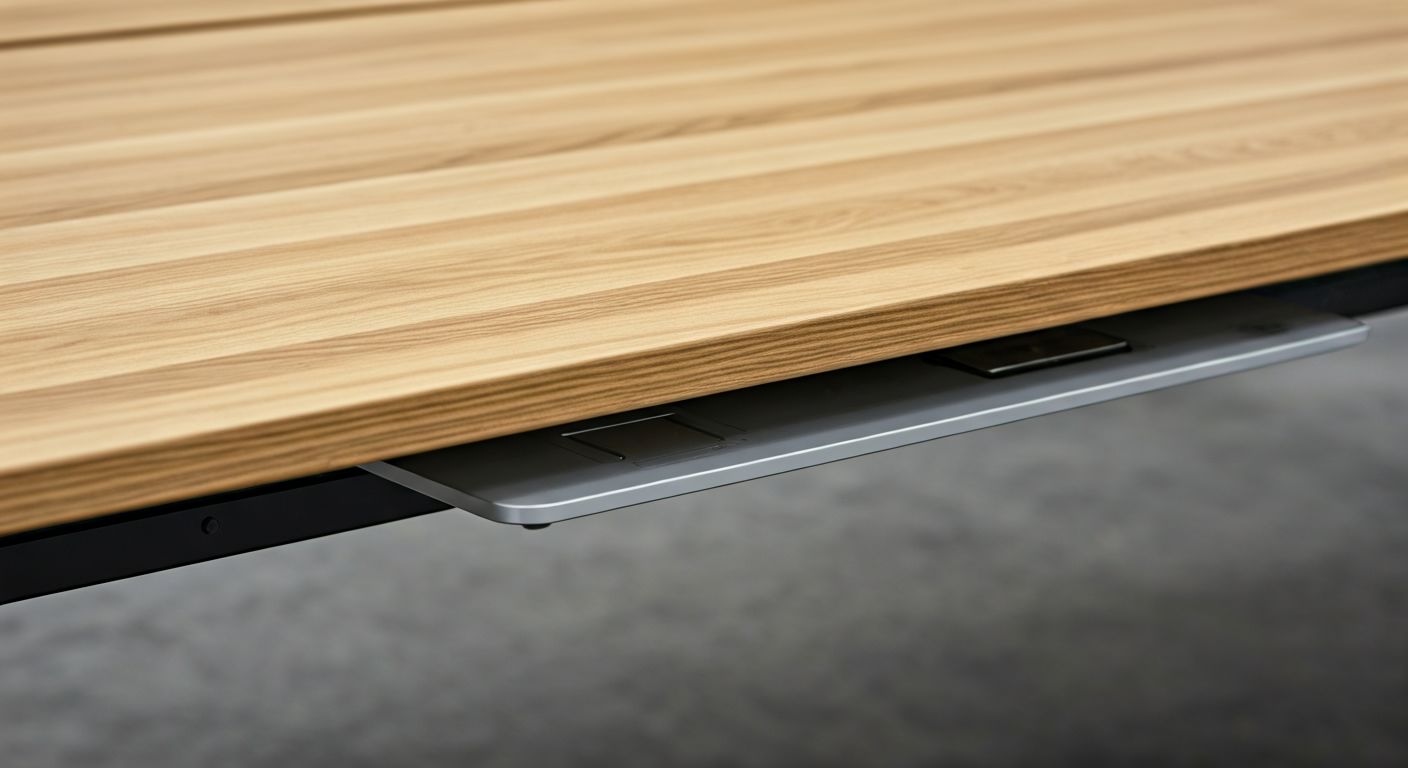 Детали кабельного менеджмента на столе