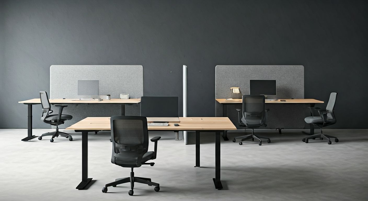 Минималистичный open-space с мебелью
