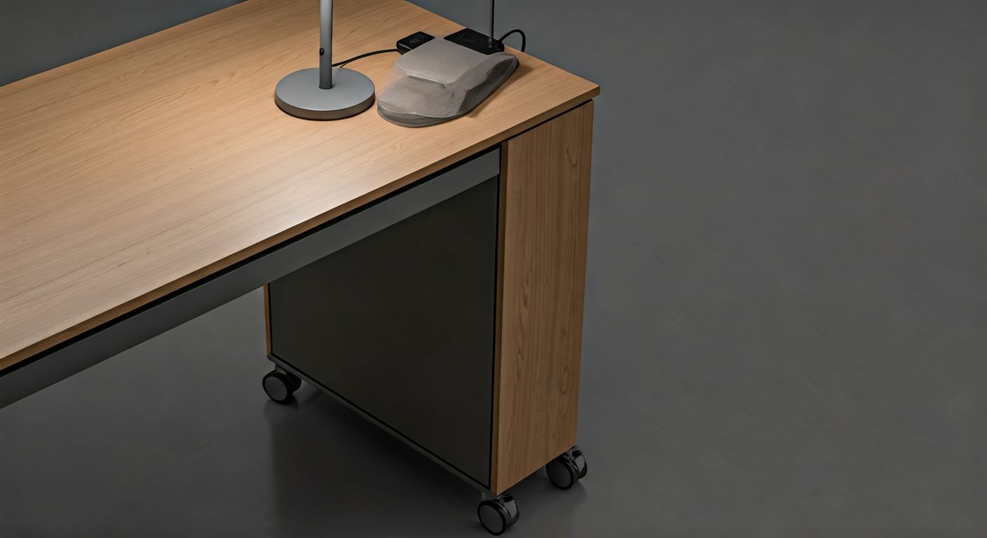 Вид сверху на эргономичный стол