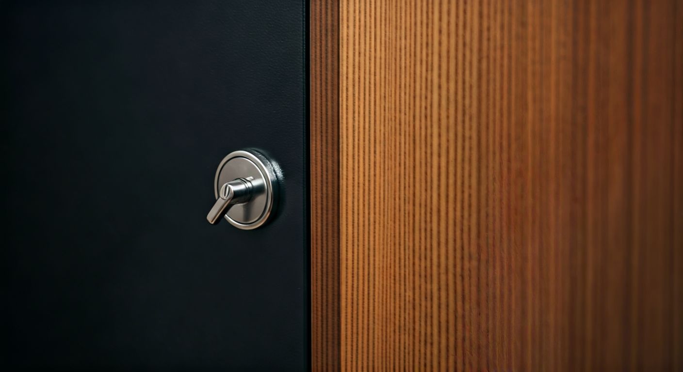 Сейф встраиваемый в шкаф из дерева