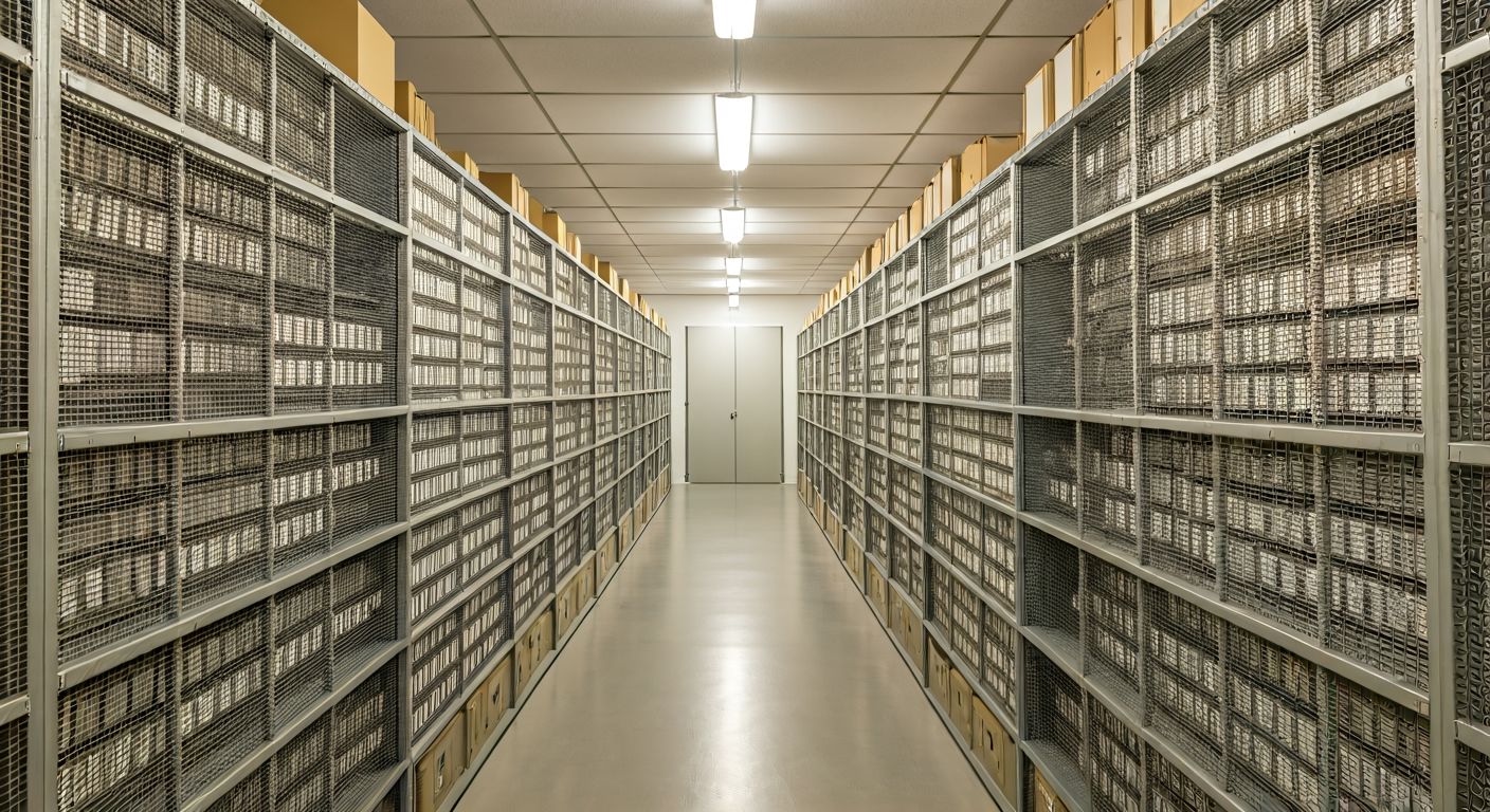 Роскошный архивный зал с мебелью