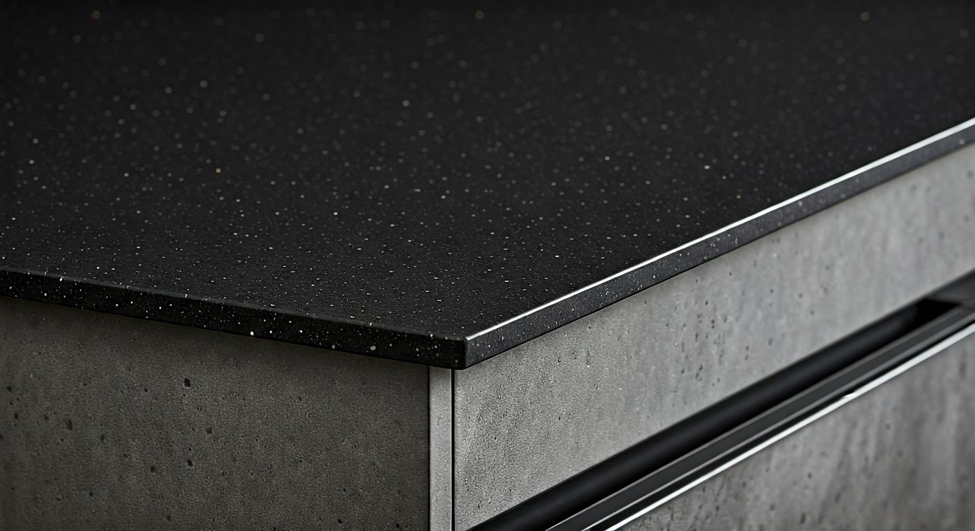 кварцевая столешница в лофт-стиле