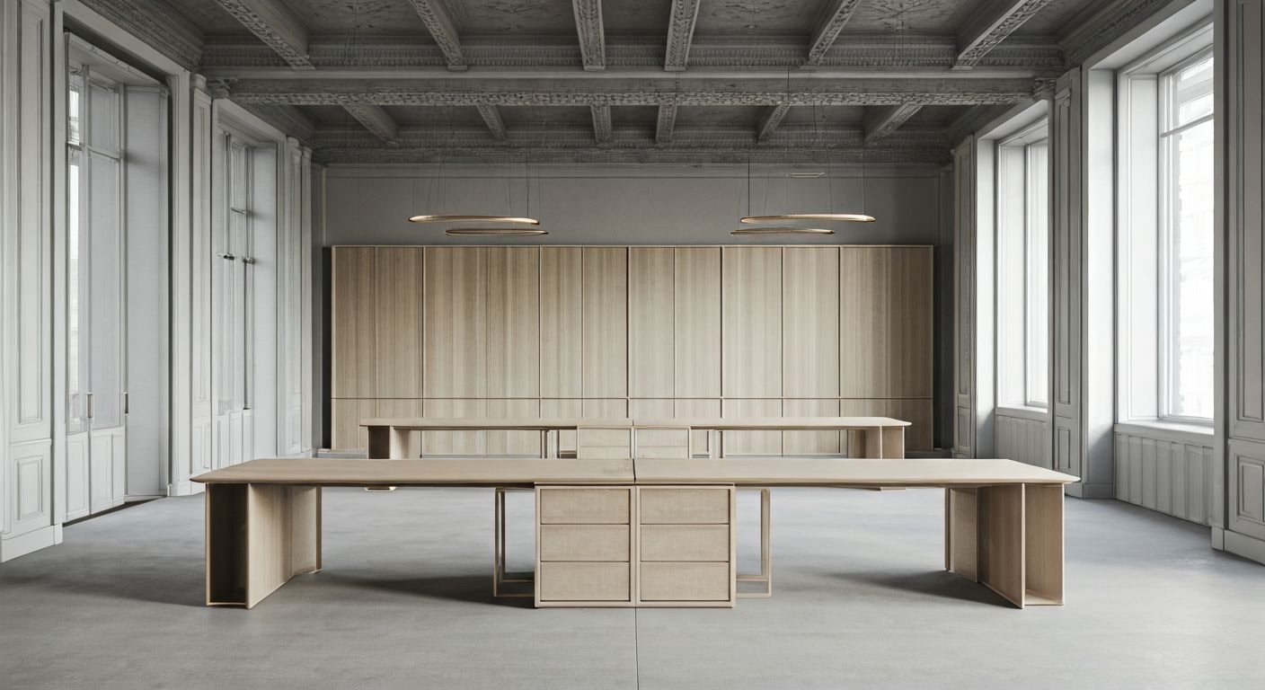 минималистичный офисный интерьер без людей