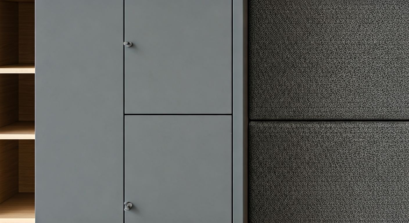 минималистичный шкаф со скрытыми ручками