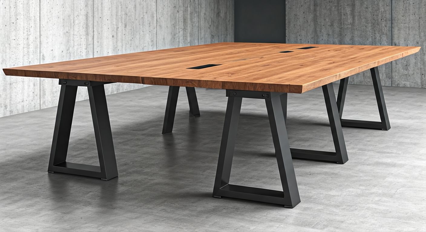 боковой ракурс лофтового стола