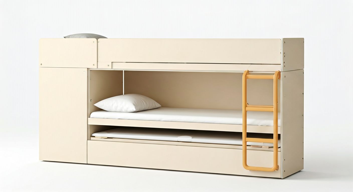Трансформирующаяся двухъярусная кровать для детей
