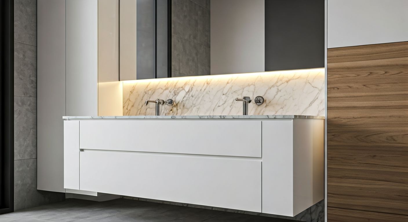 Роскошная ванная комната с мебелью