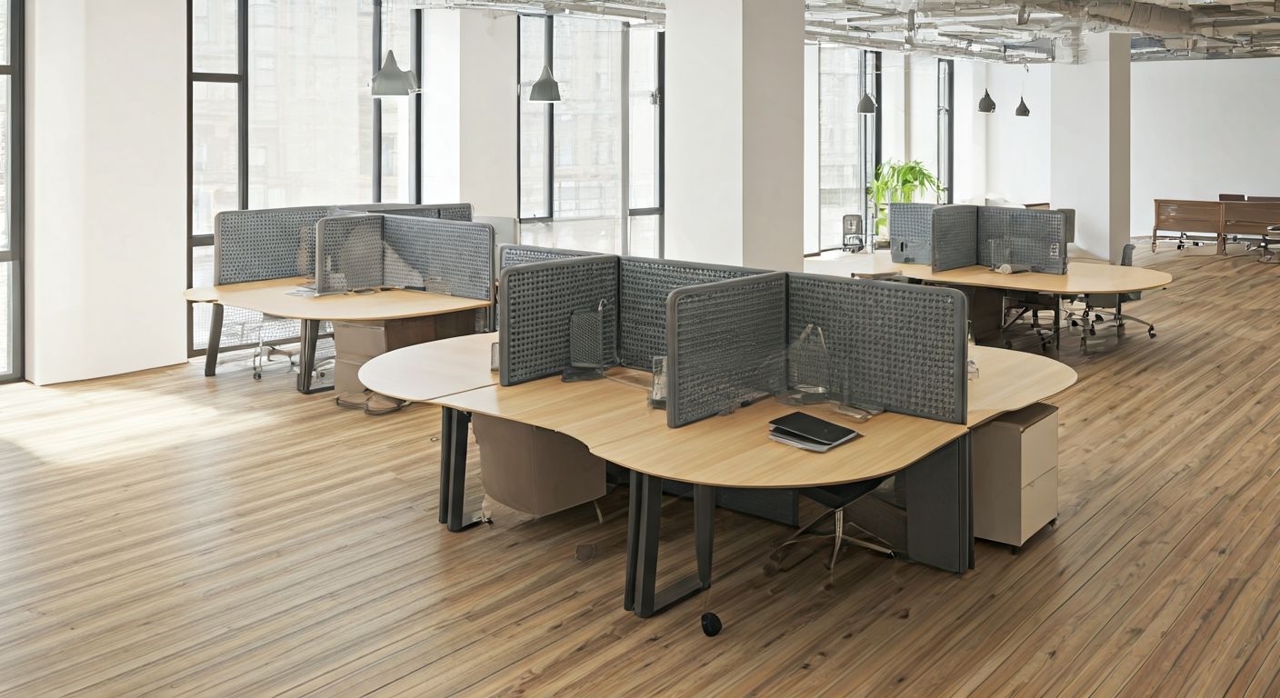 минималистичный open space с мебелью