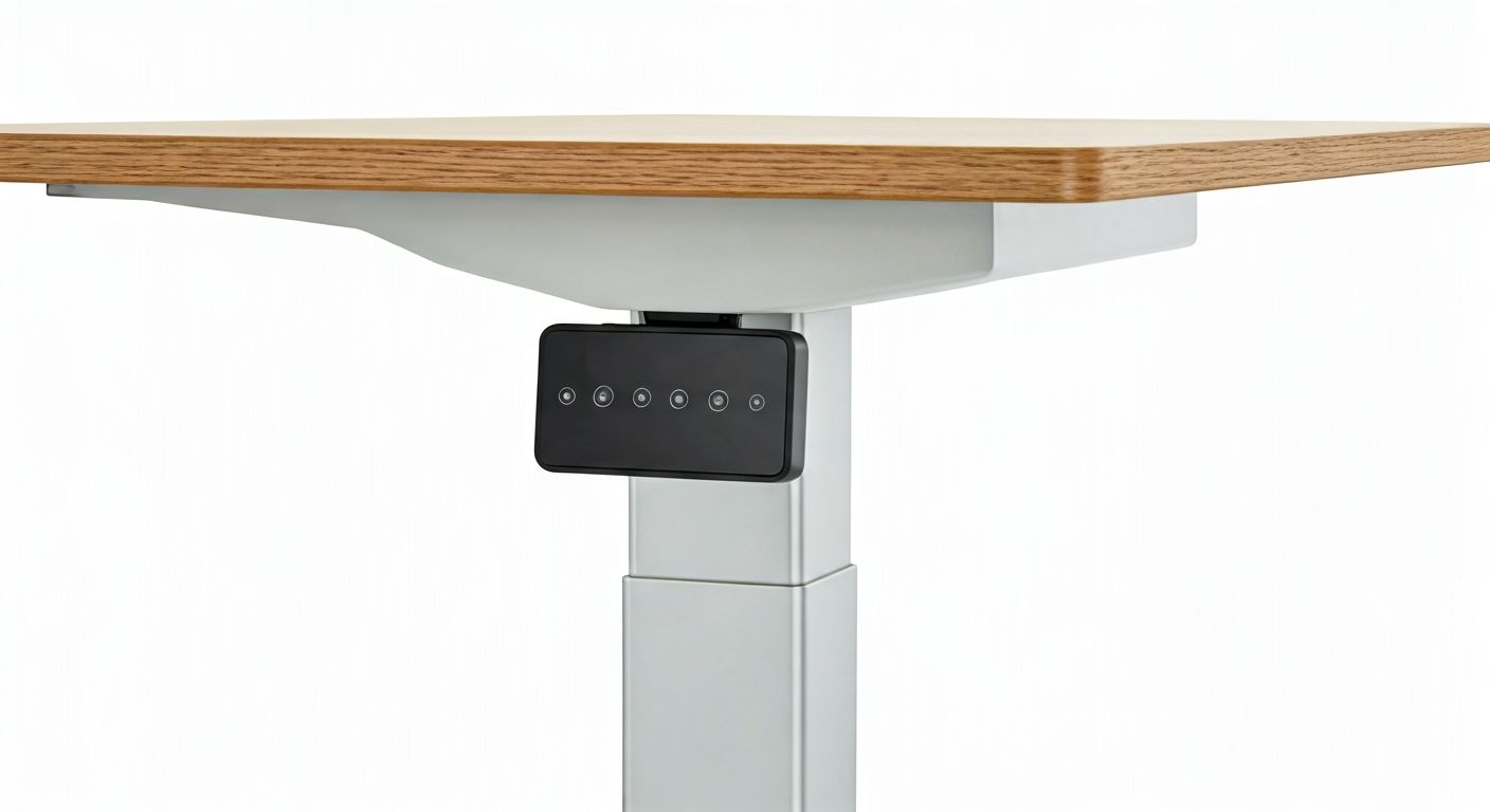 детальный вид эргономичного офисного стола