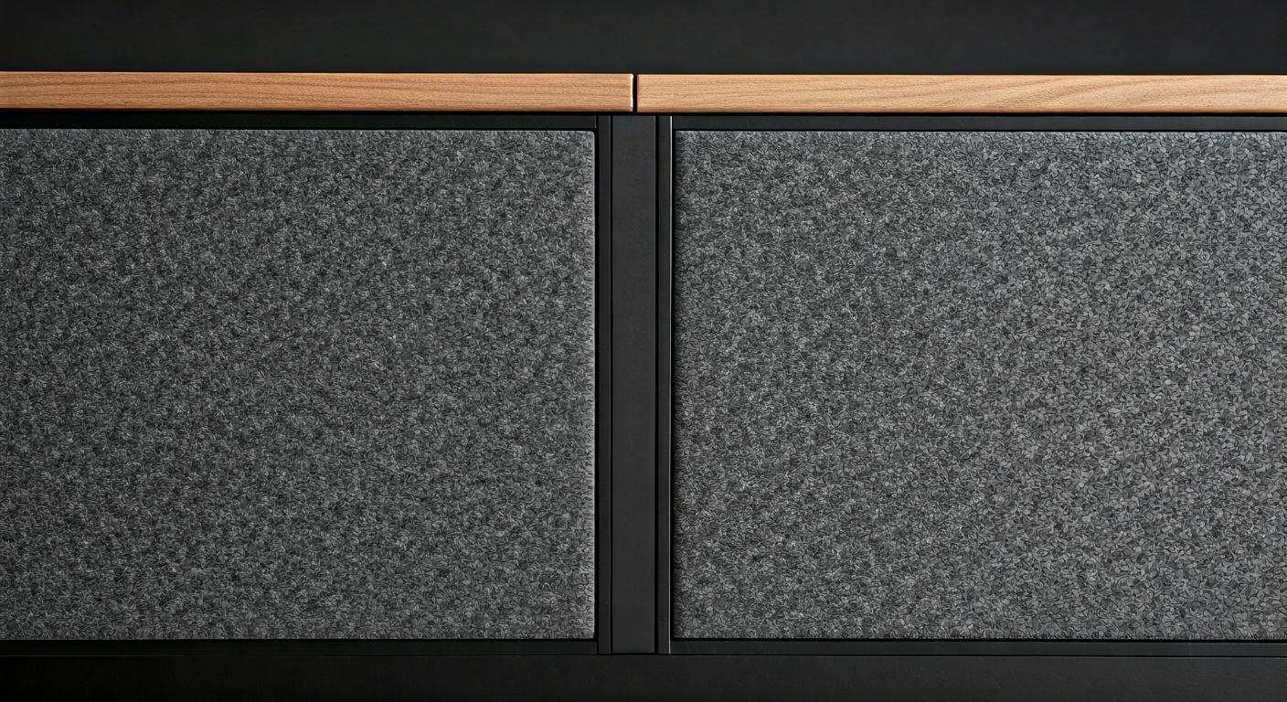 Детальный крупный план акустической перегородки