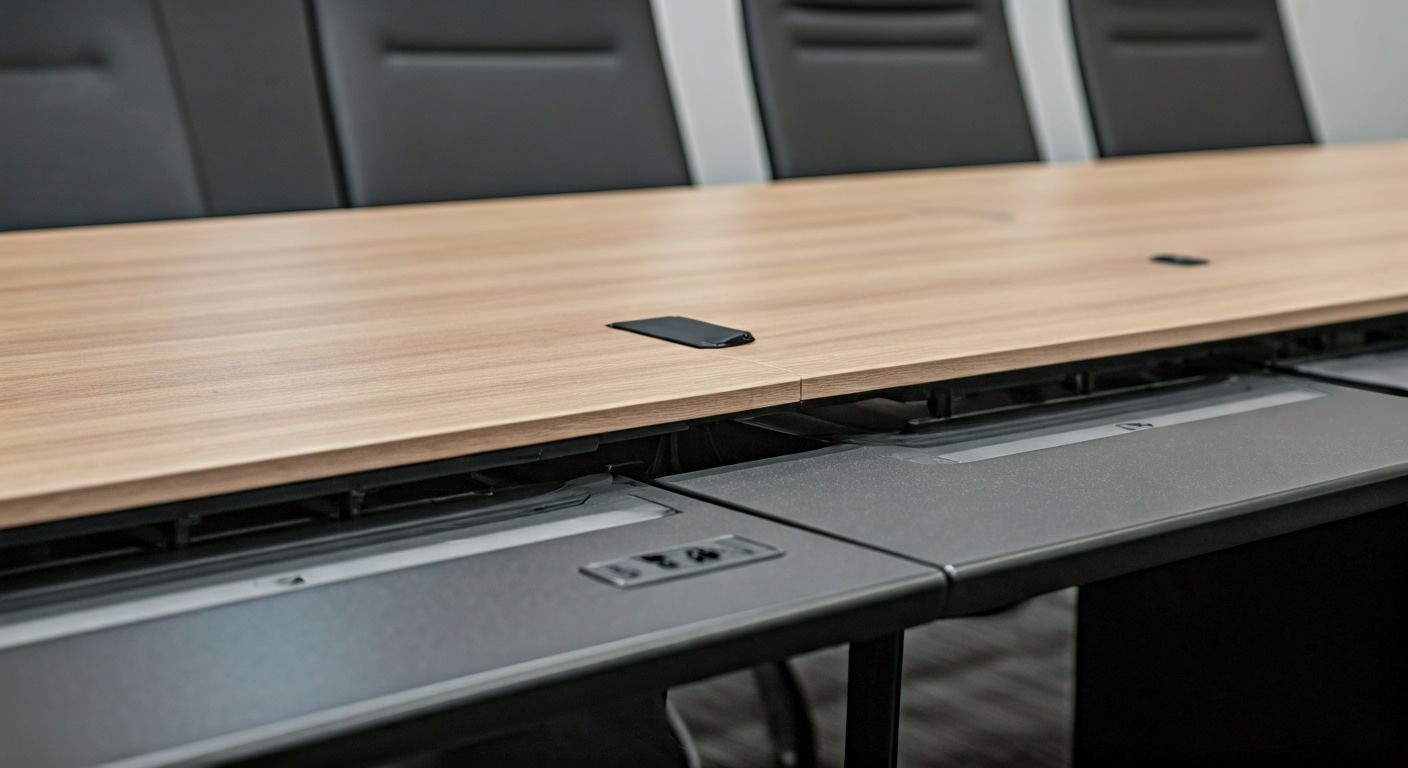 Детальный модульный трансформируемый стол для переговоров