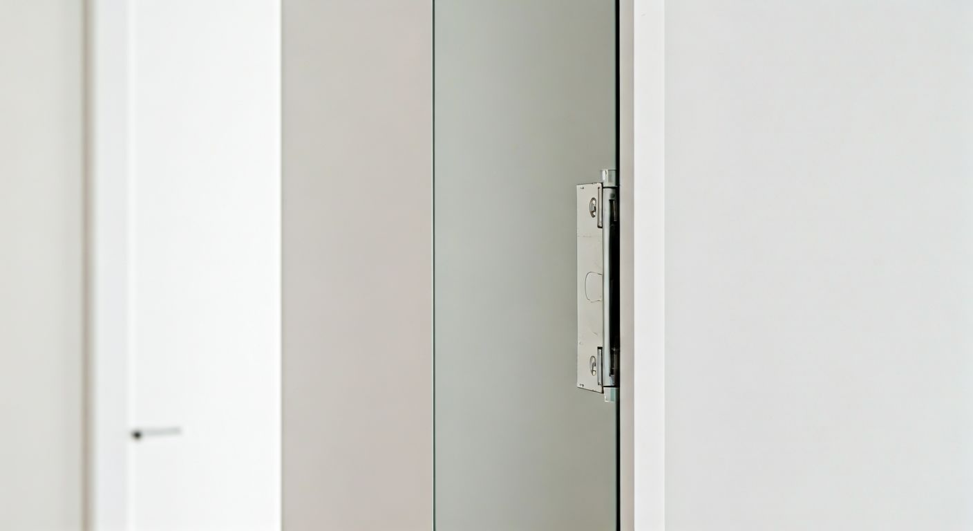 скандинавская прихожая с зеркальным щитком