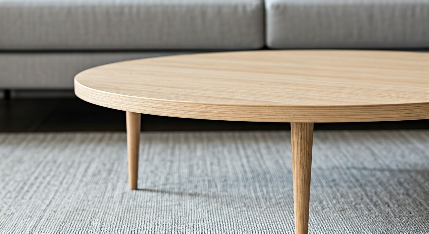 круглый столик скандинавского стиля
