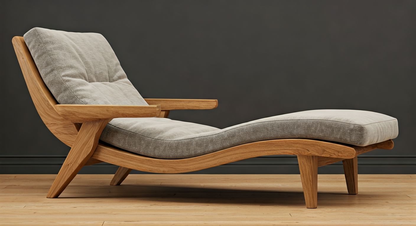 стильное деревянное кресло в интерьере