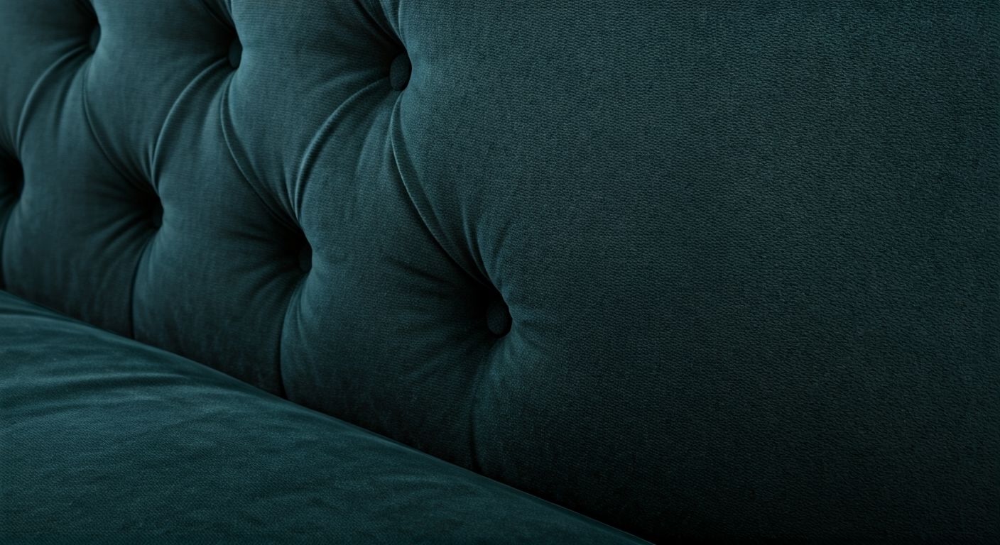 крупный план чистой бархатной обивки дивана