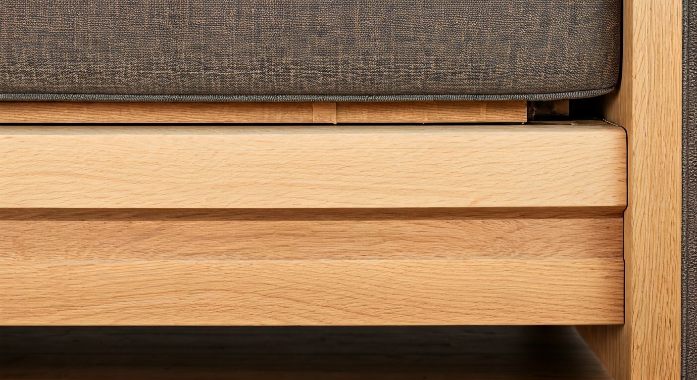 Детальный вид каркаса дивана из дерева