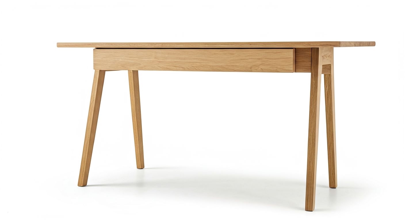 Боковой ракурс скандинавского письменного стола
