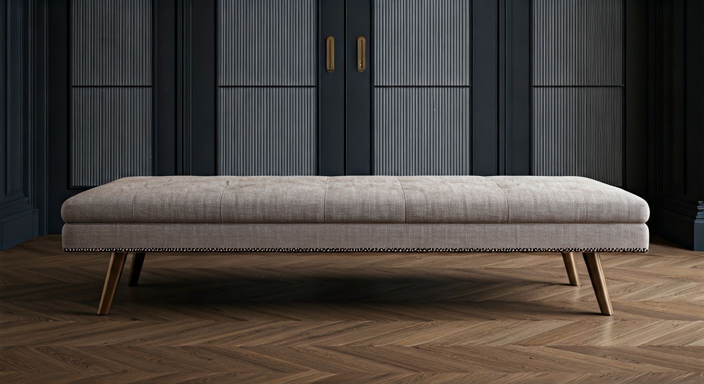 роскошная банкетка в современном интерьере