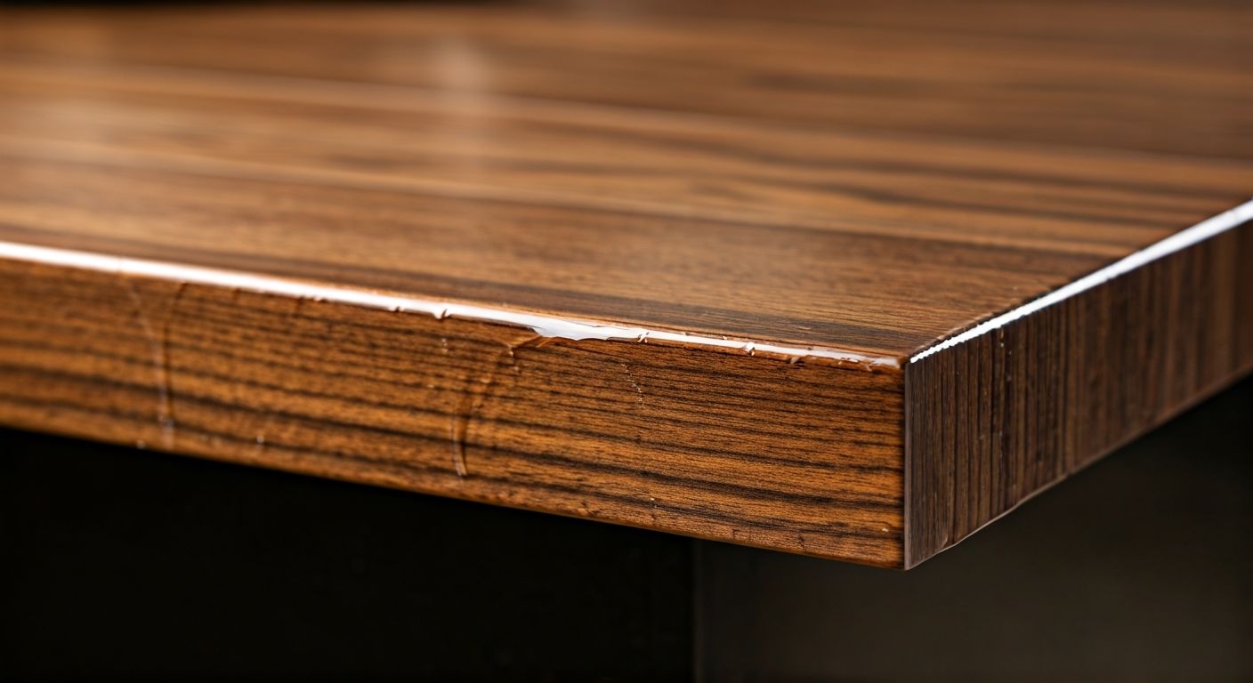 Защитная пленка на деревянном столе