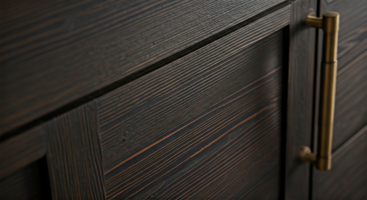 деталь фурнитуры на элитной тумбе