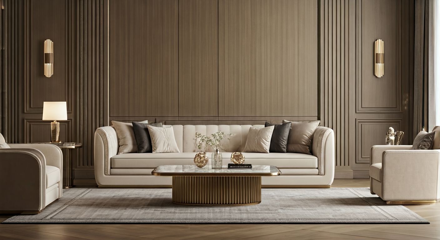 роскошная гостиная с элитной мебелью