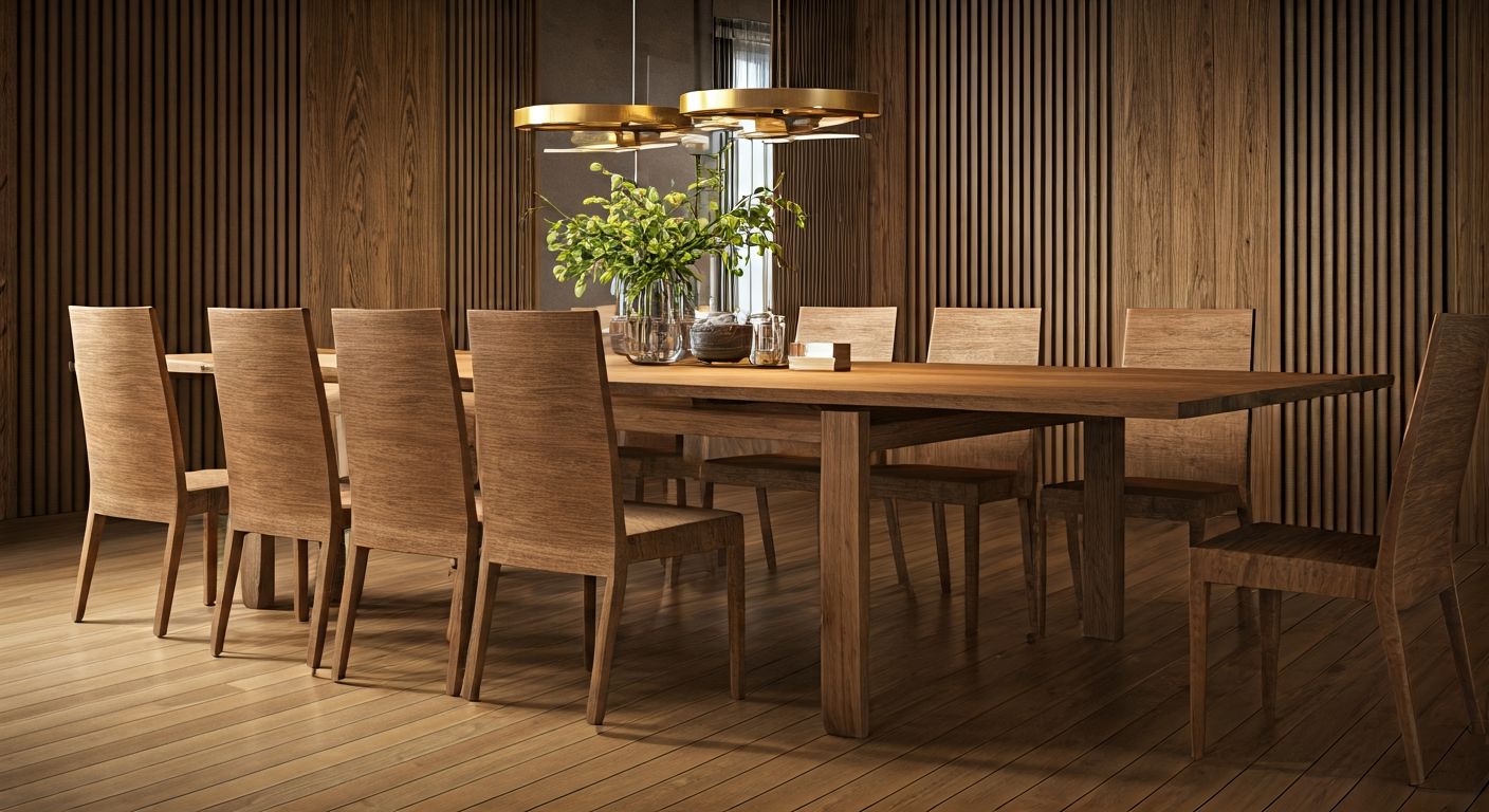 роскошная деревянная мебель в интерьере