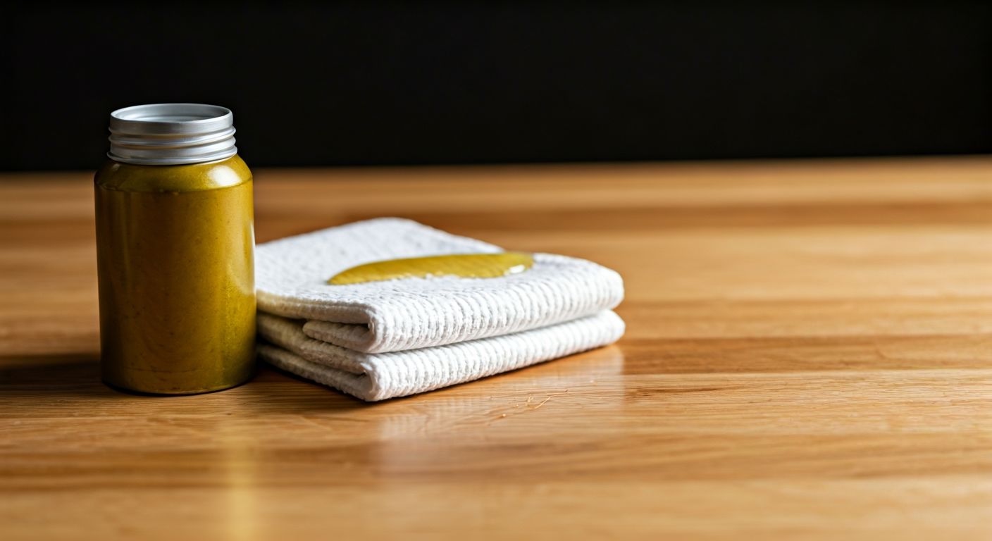 нанесение масла на деревянную поверхность