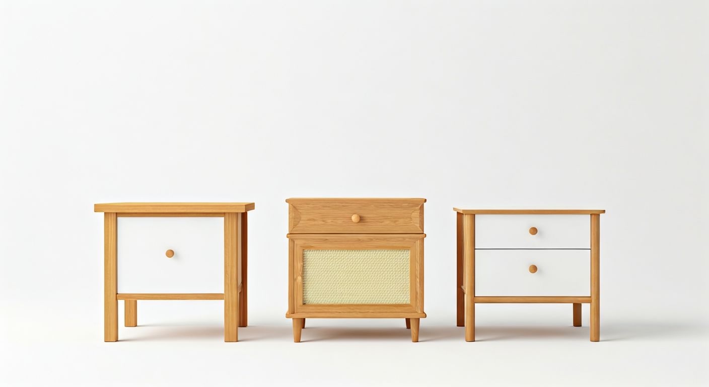 Три тумбы разной высоты на фоне