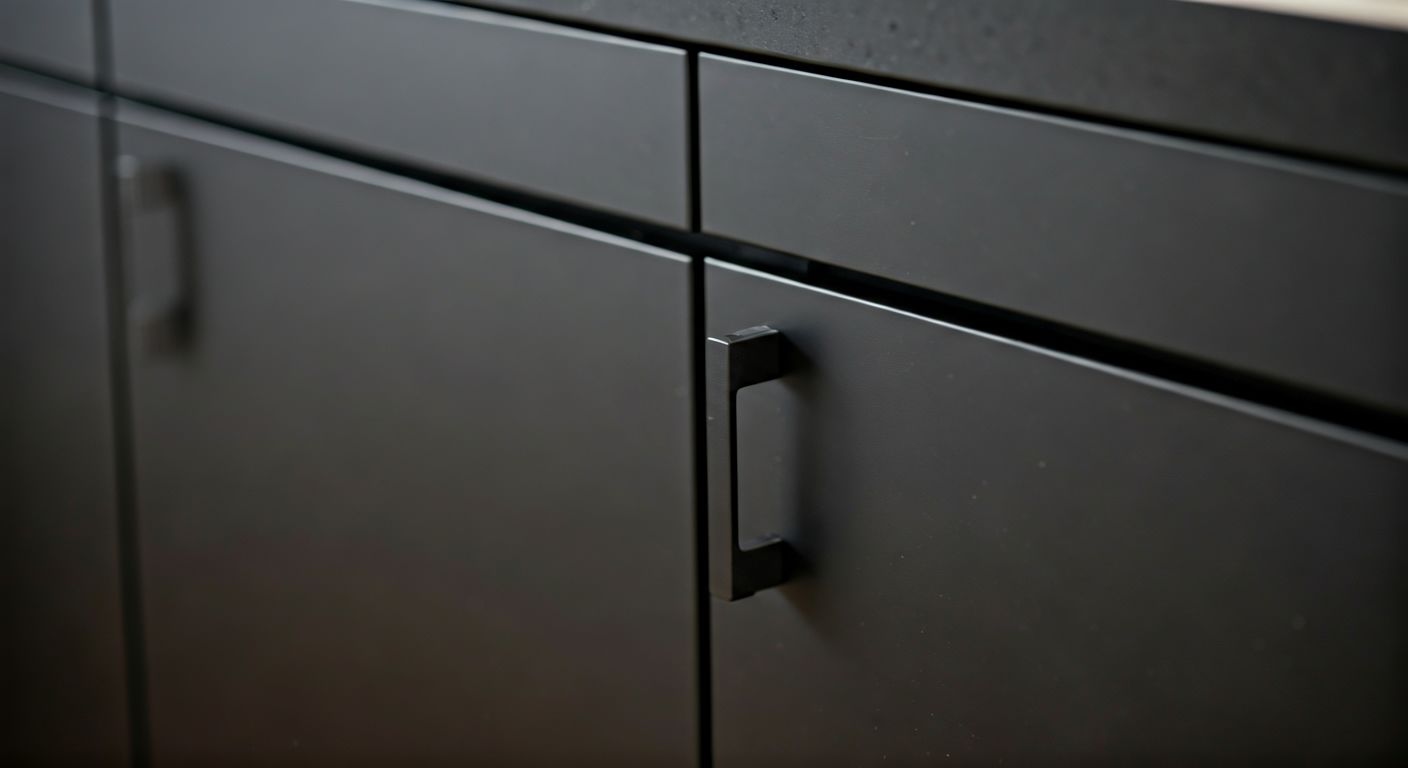 Установка новых матовых черных ручек