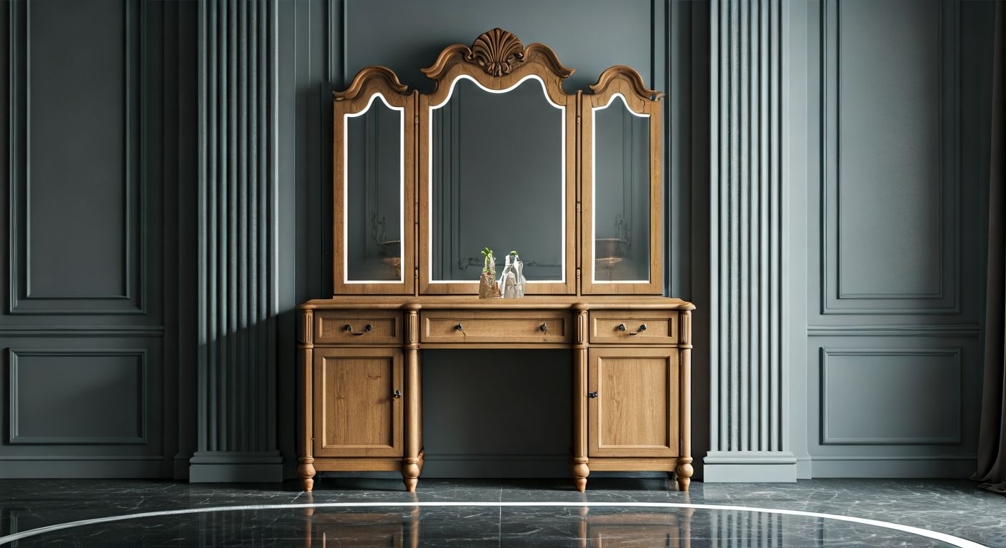 Роскошное неоклассическое трюмо из дуба