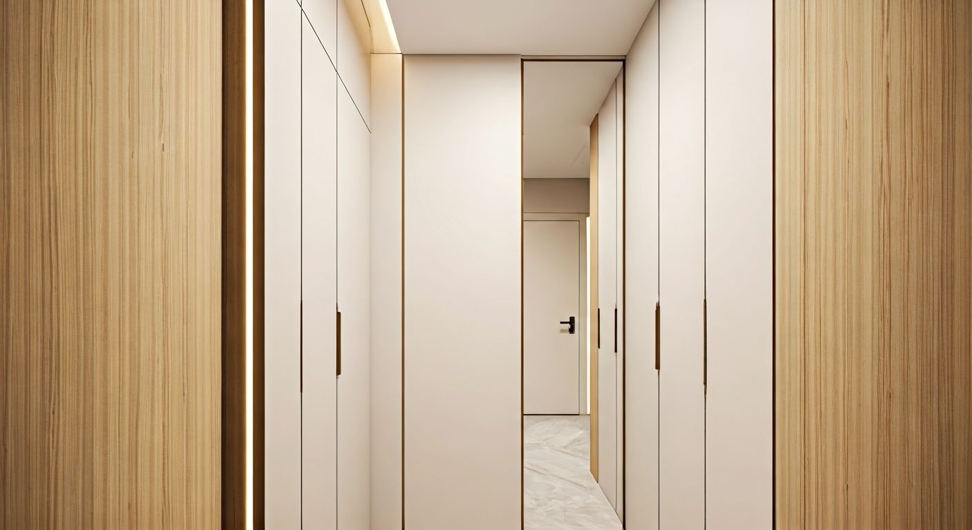 Роскошная маленькая прихожая с мебелью